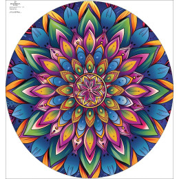 COLORFUL MANDALA PAT.3 -  big circle skirt panel 