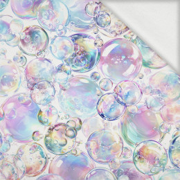 RAINBOW BUBBLES - looped knit fabric