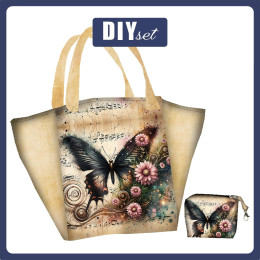 XL bag with in-bag pouch 2 in 1 - BUTTERFLY MUSIC - sewing set