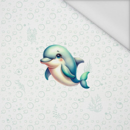 DOLPHIN (SEA ANIMALS PAT. 2) - panel (60cm x 50cm) Waterproof woven fabric