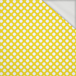 WHITE DOTS / yellow - looped knit 