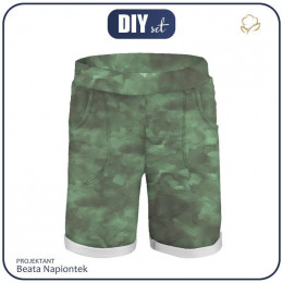 KID`S SHORTS (RIO) (86/92) - CAMOUFLAGE pat. 2 / olive - sewing set