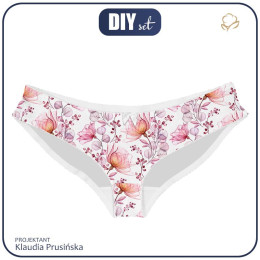 WOMEN'S PANTIES (XS) - FLOWERS pat. 4 (pink)
