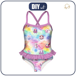 Girl's swimsuit - FISH SCALES wz. 2 - sewing set
