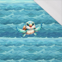 TURTLE (SEA ANIMALS pat. 1) - PANEL (60cm x 50cm) SINGLE JERSEY