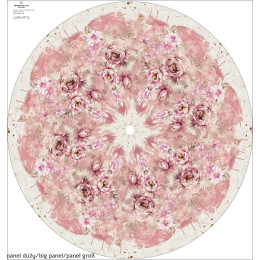 WATERCOLOR FLOWERS PAT. 6 -  big circle skirt panel 