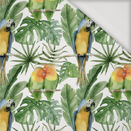 PARROTS pat. 2 / white (JUNGLE) - Viscose jersey