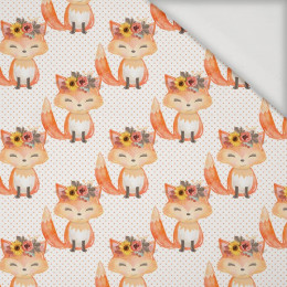 FOXES AND DOTS / white (FOXES AND PUMPKINS) - Viscose jersey