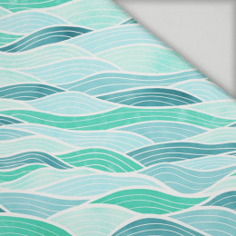WAVES No. 2 / light blue - quick-drying woven fabric