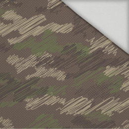 CAMOUFLAGE - scribble / brown - quick-drying woven fabric