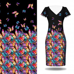 BUTTERFLIES / STAINED GLASS - dress panel 