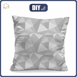 PILLOW 45x45 - ICE (adventure) / grey - sewing set