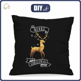 PILLOW 45X45 - GOLDEN DEER / Merry Christmas - sewing set