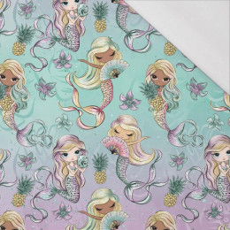 50cm - MERMAIDS AND PINEAPPLES - organic single jersey with elastane 