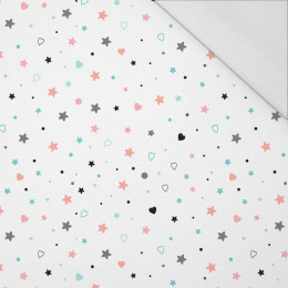 STARS AND HEARTS (PASTEL SKY) - single jersey with elastane 