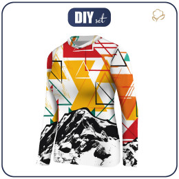 WOMEN'S THERMO BLOUSE (PATTY) - MOUNTAINS / TRIANGLES - sewing set