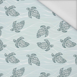 TURTLES / seaweed (BLUE PLANET) - Waterproof woven fabric
