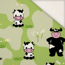 COWS ON GREEN - Linen 100%