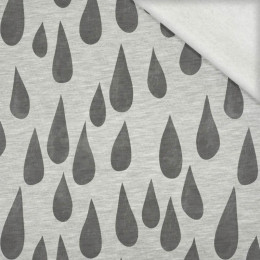 BIG DROPS (GREY) / white / M-01 melange light grey - brushed knitwear with elastane