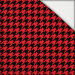 BLACK HOUNDSTOOTH / red - light brushed knitwear