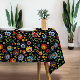 LOWICZ FOLKLORE / black - Woven Fabric for tablecloths