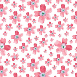 PINK FLOWERS PAT. 5 / white