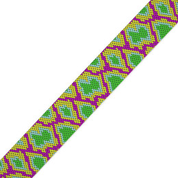 Woven printed elastic band - NEON SNAKE'S SKIN PAT. 2 / Choice of sizes