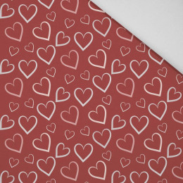 HEARTS (CONTOUR) / red (VALENTINE'S HEARTS) - Panama 220g