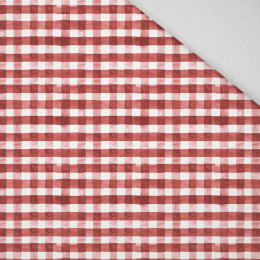 MINI VICHY GRID / red (CHECK AND ROSES) - Panama 220g