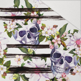 SKULLS ON STRIPES  - Hydrophobic brushed knit