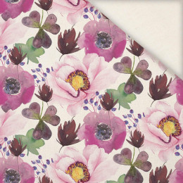 FLOWERS AND CLOVER (IN THE MEADOW) - Linen 100%