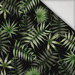 TROPICAL LEAVES pat. 3 / black (JUNGLE) - swimsuit lycra