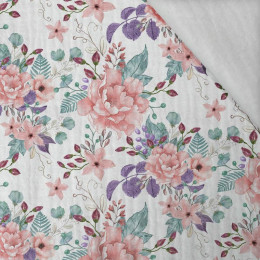 WILD ROSE FLOWERS PAT. 1 (BLOOMING MEADOW) - Cotton muslin