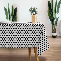 BIG DOTS / white - Woven Fabric for tablecloths