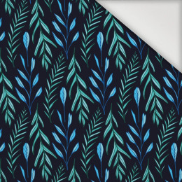 BLUE LEAVES pat. 3 / black - Nylon fabric Pumi