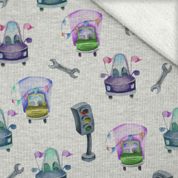 AUTO REPAIR SHOP (COLORFUL TRANSPORT)  / melange light grey - thick looped knit