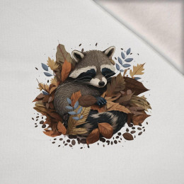 SLEEPING RACCOON -  PANEL (60cm x 50cm) brushed knitwear with elastane ITY