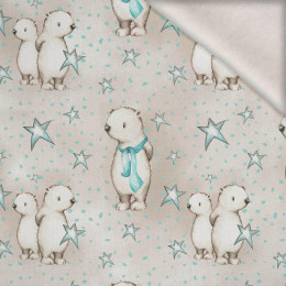 TEDDIES AND STARS / beige (MAGICAL CHRISTMAS FOREST) - brushed knitwear with elastane ITY