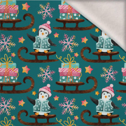 PENGUINS / SLEIGH (CHRISTMAS PENGUINS) - brushed knitwear with elastane ITY