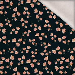 PINK FLOWERS PAT. 4 / black - brushed knitwear with elastane ITY