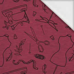 CONTOUR SEWING / viva magenta - looped knit fabric with elastane ITY