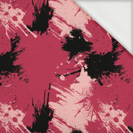 SPLASH PAT. 1 / viva magenta - looped knit fabric with elastane ITY