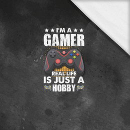 GAMER / black - panel (75cm x 80cm) SINGLE JERSEY ITY