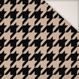 BLACK HOUNDSTOOTH / BEIGE - PERKAL Cotton fabric
