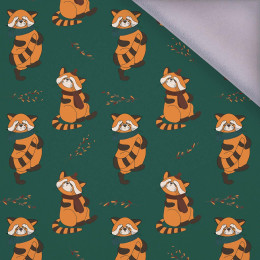 RED PANDA WITH SCARF / bottle green (RED PANDA’S AUTUMN) - softshell