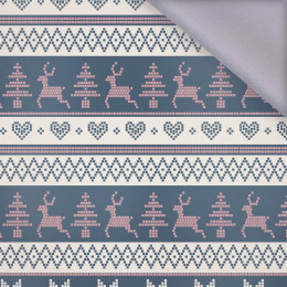 REINDEERS PAT. 3 / dark blue (NORWEGIAN PATTERNS)  - softshell