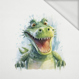 WATERCOLOR CROCODILE - panel (60cm x 50cm) looped knit