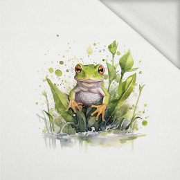 WATERCOLOR FROG - panel (60cm x 50cm) looped knit