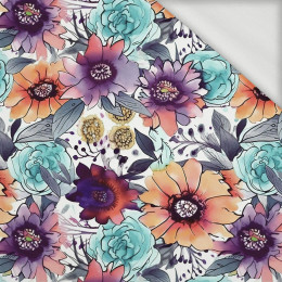 WATER-COLOR FLOWERS pat. 6 - looped knit fabric