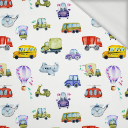 COLORFUL VEHICLES (COLORFUL TRANSPORT) - looped knit fabric